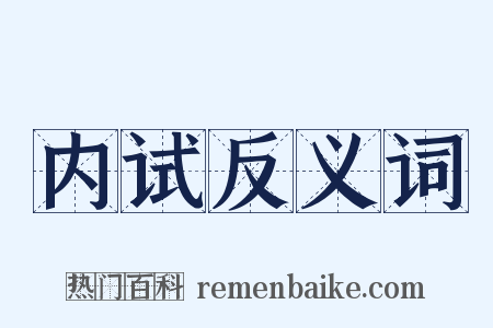 内试反义词是什么意思的图片